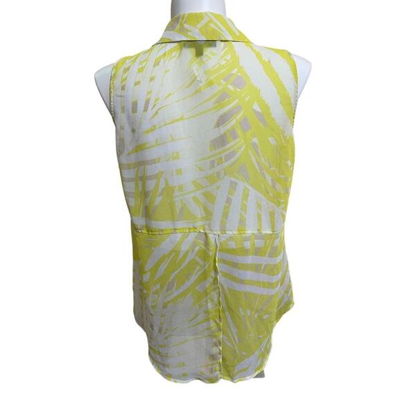 Lane‎ Bryant Women's Sleeveless Blouse Plus Size 18 Sheer Button Front Split Hem - Picture 6 of 11